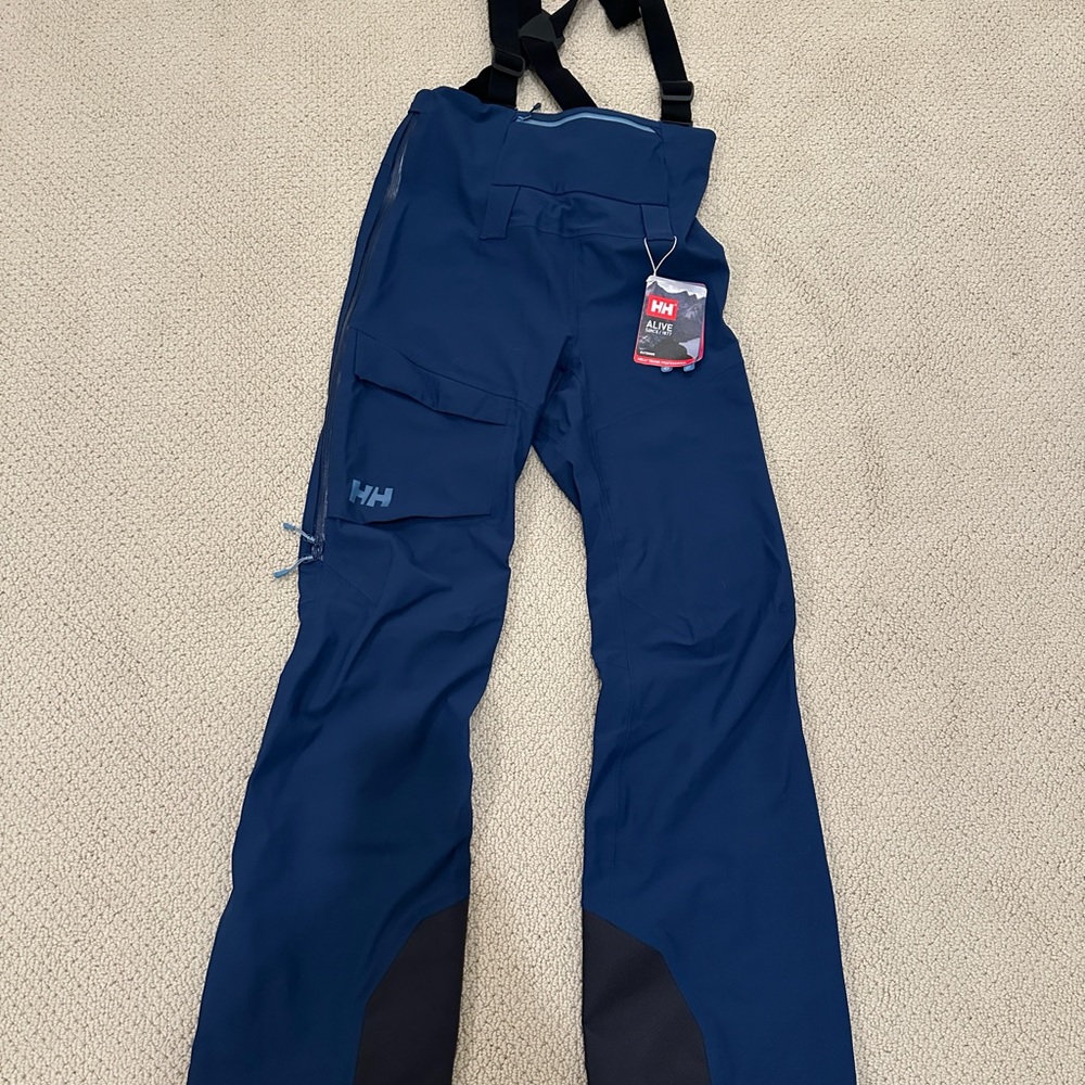 Women's Helly Hansen - Verglas Backcountry Ski Bib Pants - Ocean - Size Large